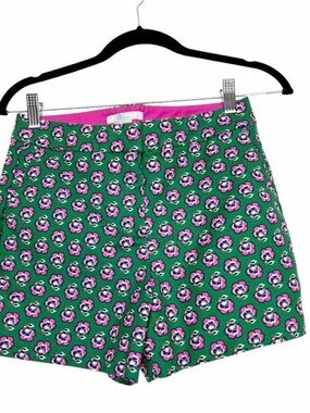 Boden Richmond Shorts Green Woodblock Floral 4'' Size 4 US WJ054